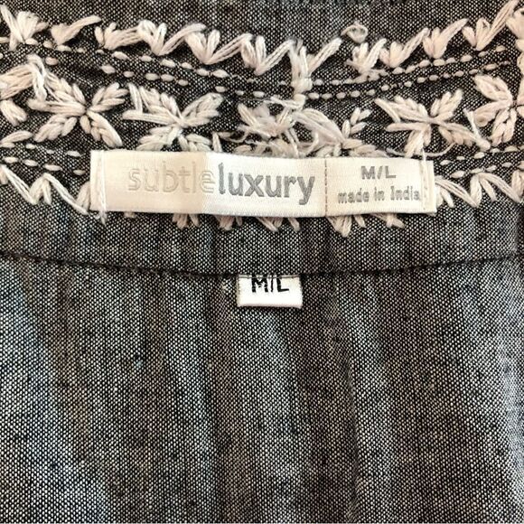 Subtle Luxury Fringe Tassel Dress 100% Cotton Embroidery Size Medium/Large NWOT - Picture 7 of 12